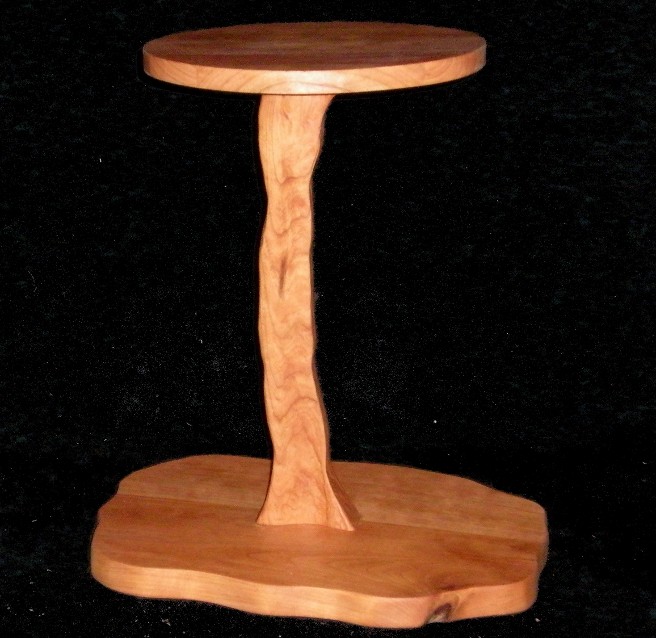 Large Hand Carved Cherry Pedestal Stand