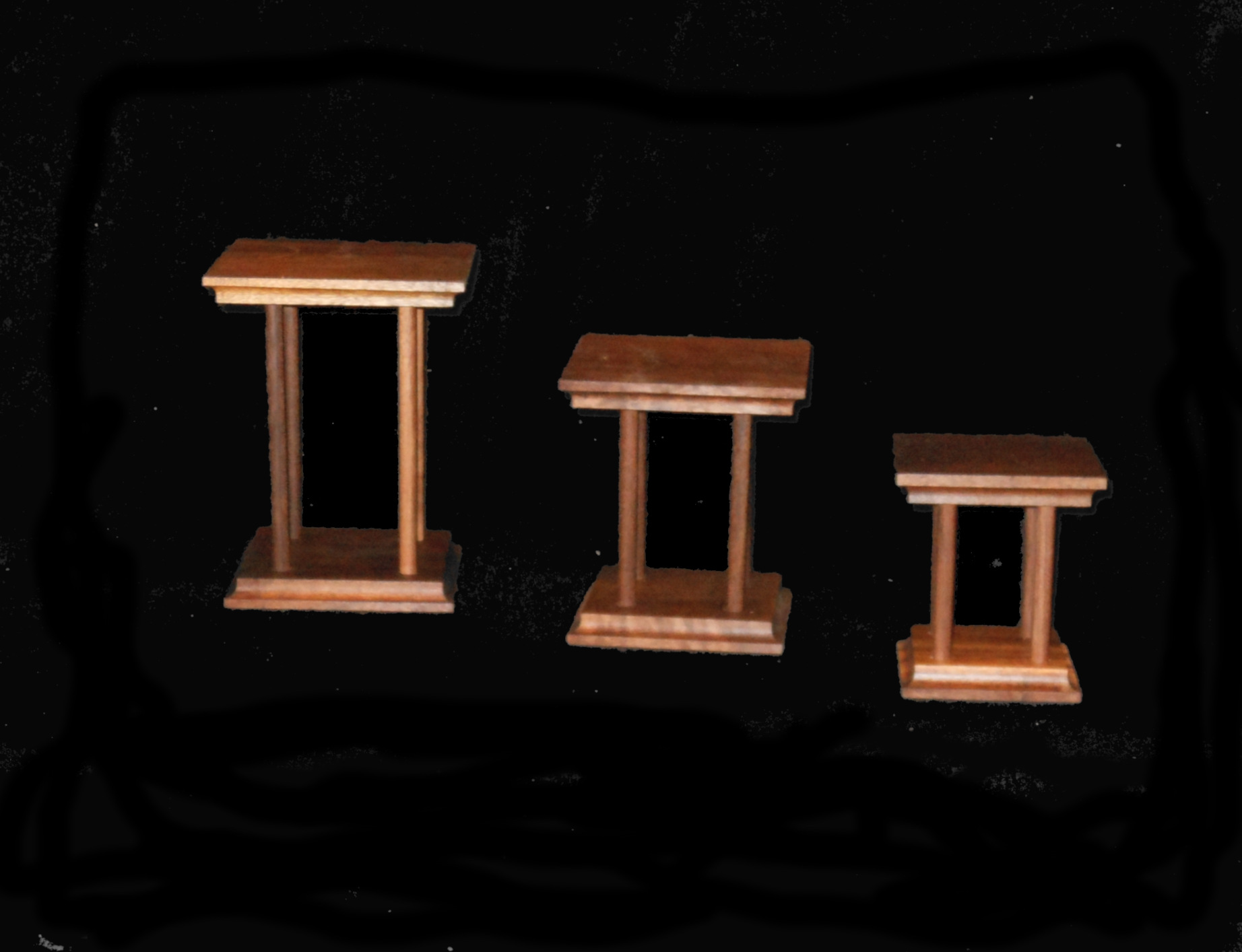 Individual Brazilian Walnut Stands at $35 each
