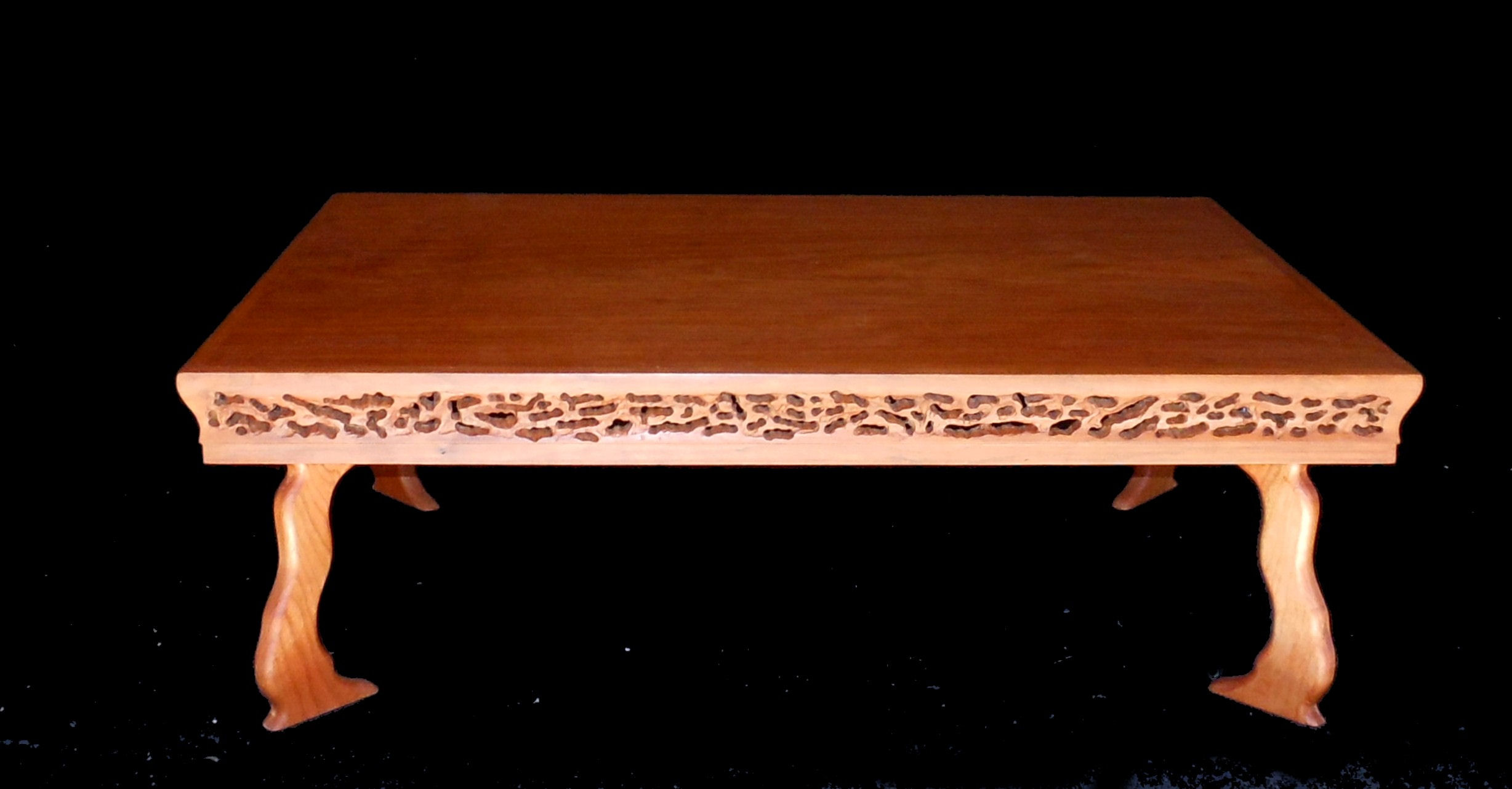 Hand carved cherry stand - one of a kind